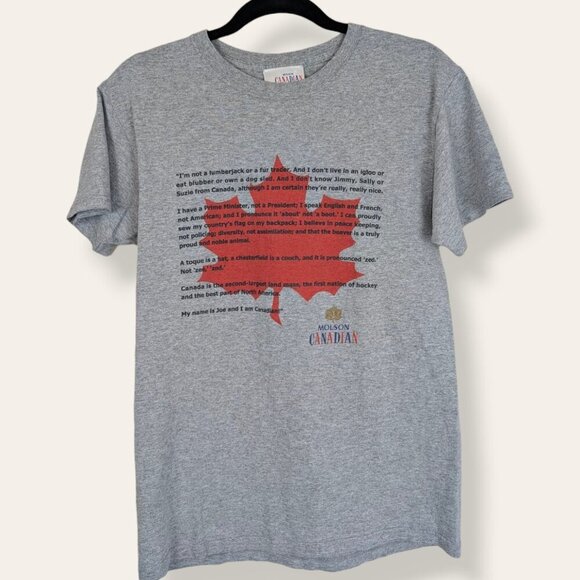 (2/$20) Vintage Molson "I AM CANADIAN" Tee - Picture 1 of 5